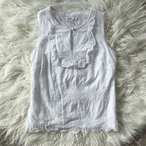 Vineyard Vines Lace White Tank Top